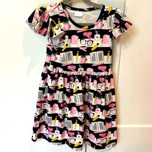 Girls 4/5T back to school flutter sleeve dress